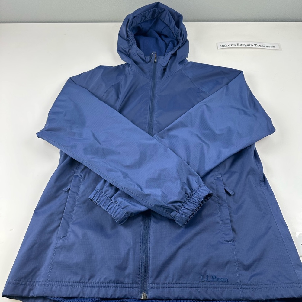 L.L. Bean Women’s Blue Rain Jacket - Picture 7 of 7